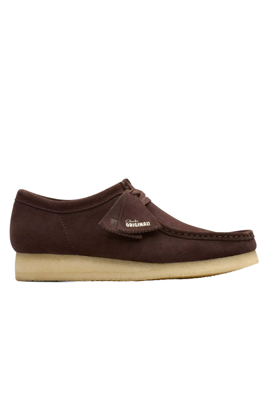 CLARKS ORIGINALS WALLABEE SHOE DARK BROWN SUEDE