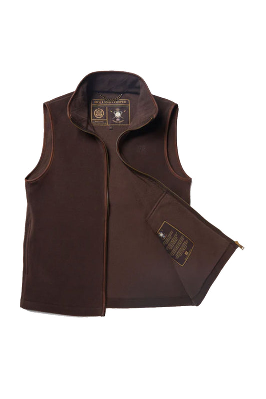 HOLLAND COOPER COUNTRY FLEECE GILET CHOCOLATE
