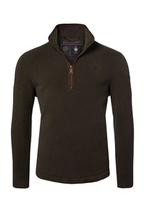 HOLLAND COOPER COUNTRY FLEECE HALF ZIP KHAKI Holland Cooper