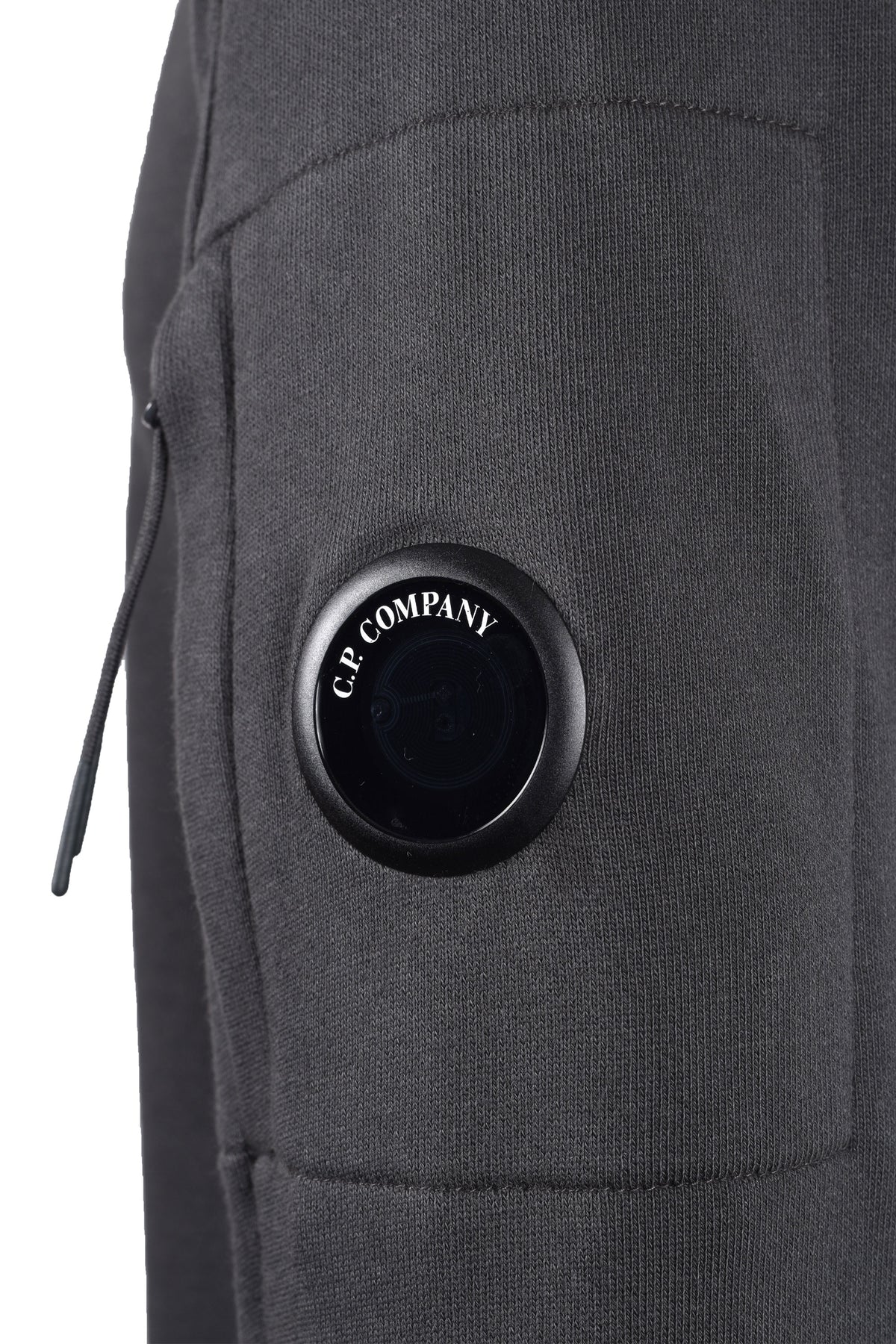 CP COMPANY DIAGONAL RAISED HALF ZIP SWEATSHIRT RAVEN