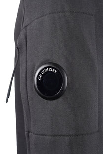 CP COMPANY DIAGONAL RAISED HALF ZIP SWEATSHIRT RAVEN
