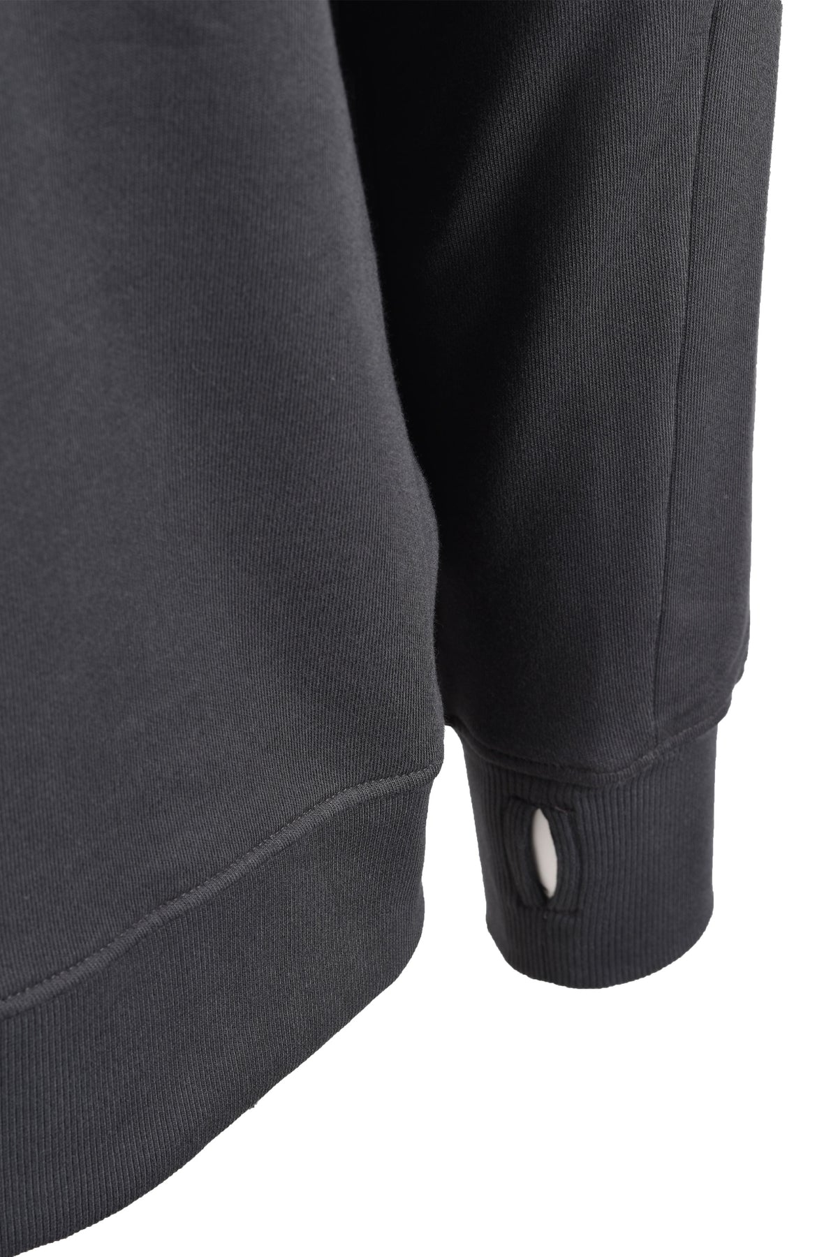CP COMPANY DIAGONAL RAISED HALF ZIP SWEATSHIRT RAVEN