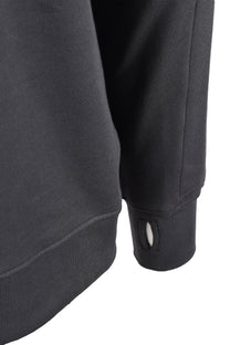 CP COMPANY DIAGONAL RAISED HALF ZIP SWEATSHIRT RAVEN