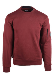 CP COMPANY DIAGONAL RAISED SWEATSHIRT ANDORRA RED