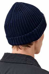 CP COMPANY EXTRA FINE KNITTED BEANIE TOTAL ECLIPSE