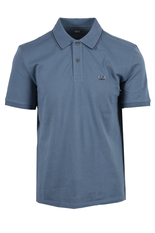 CP COMPANY TIPPED POLO SHIRT ORION BLUE