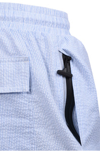 CHARLES TIMMINS SEERSUCKER SWIM SHORTS LIGHT BLUE Charles Timmins