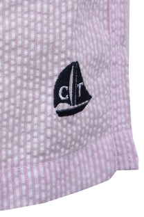 CHARLES TIMMINS SEERSUCKER SWIM SHORTS LIGHT PINK Charles Timmins