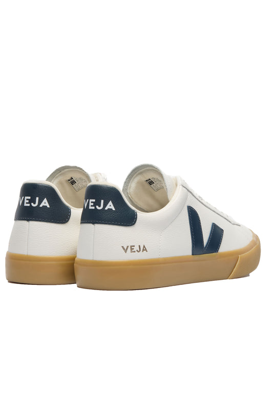 Veja Campo Leather Trainer White/Nautico/Natural