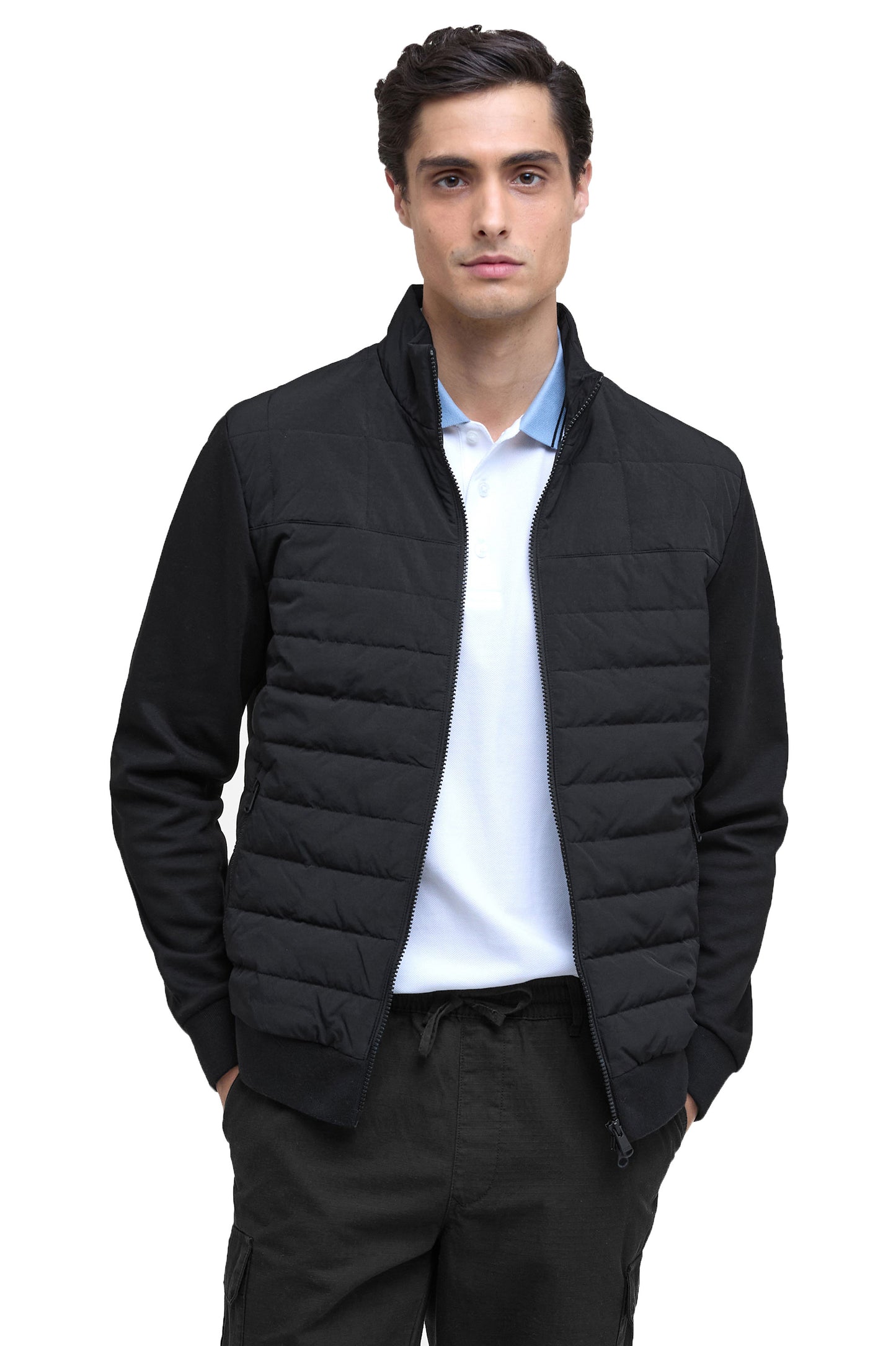 BARBOUR INTERNATIONAL COLLINS QUILTED JACKET BLACK