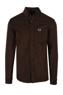 FRED PERRY NEEDLE CORD SHIRT BURNT TOBACCO Fred Perry