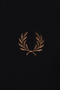 FRED PERRY CREW NECK SWEATSHIRT BLACK/SHADED STONE Fred Perry
