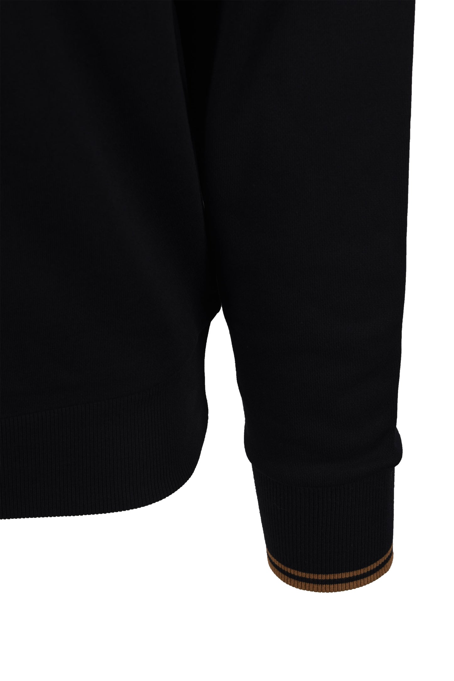 FRED PERRY CREW NECK SWEATSHIRT BLACK/SHADED STONE