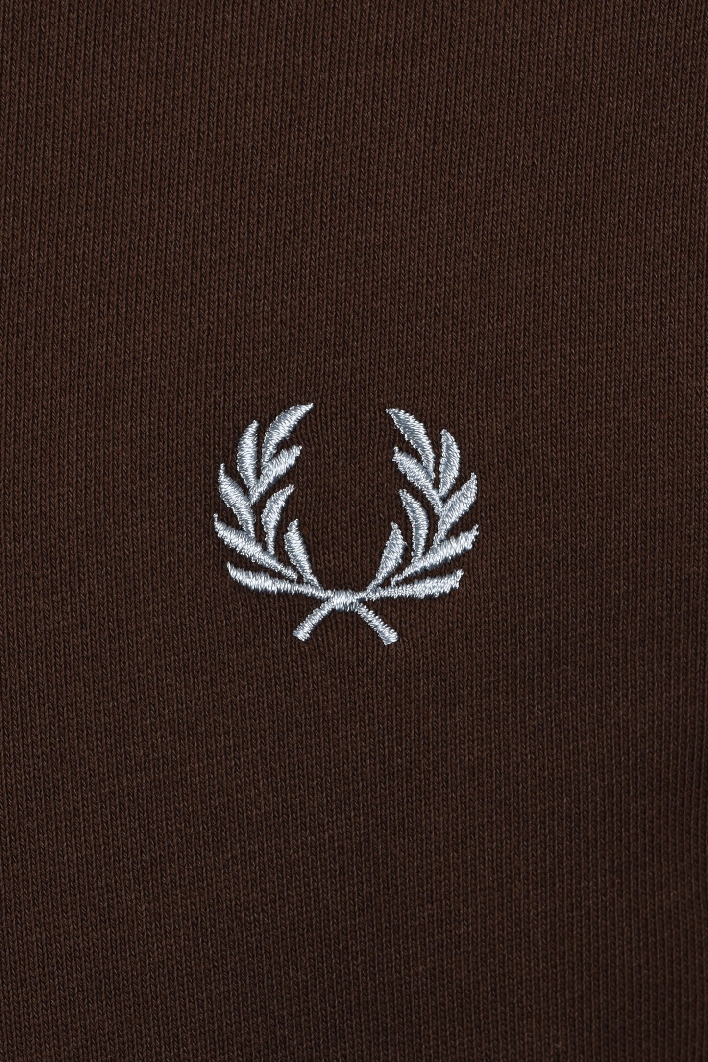 FRED PERRY CREW NECK SWEATSHIRT BURNT TOBACCO/ STOCKPORT BLUE