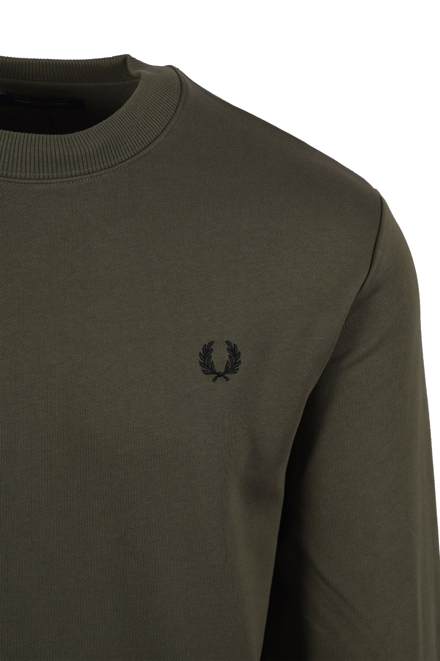 FRED PERRY CREW NECK SWEATSHIRT GREEN/ BLACK