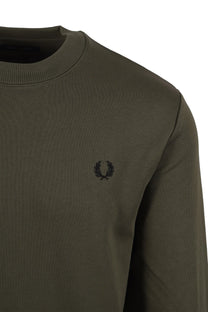 FRED PERRY CREW NECK SWEATSHIRT GREEN/ BLACK Fred Perry