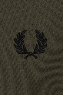 FRED PERRY CREW NECK SWEATSHIRT GREEN/ BLACK Fred Perry