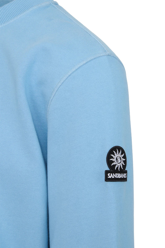 SANDBANKS BADGE LOGO SWEATSHIRT DUSTY BLUE