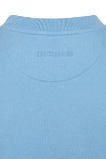 SANDBANKS BADGE LOGO SWEATSHIRT DUSTY BLUE Sandbanks