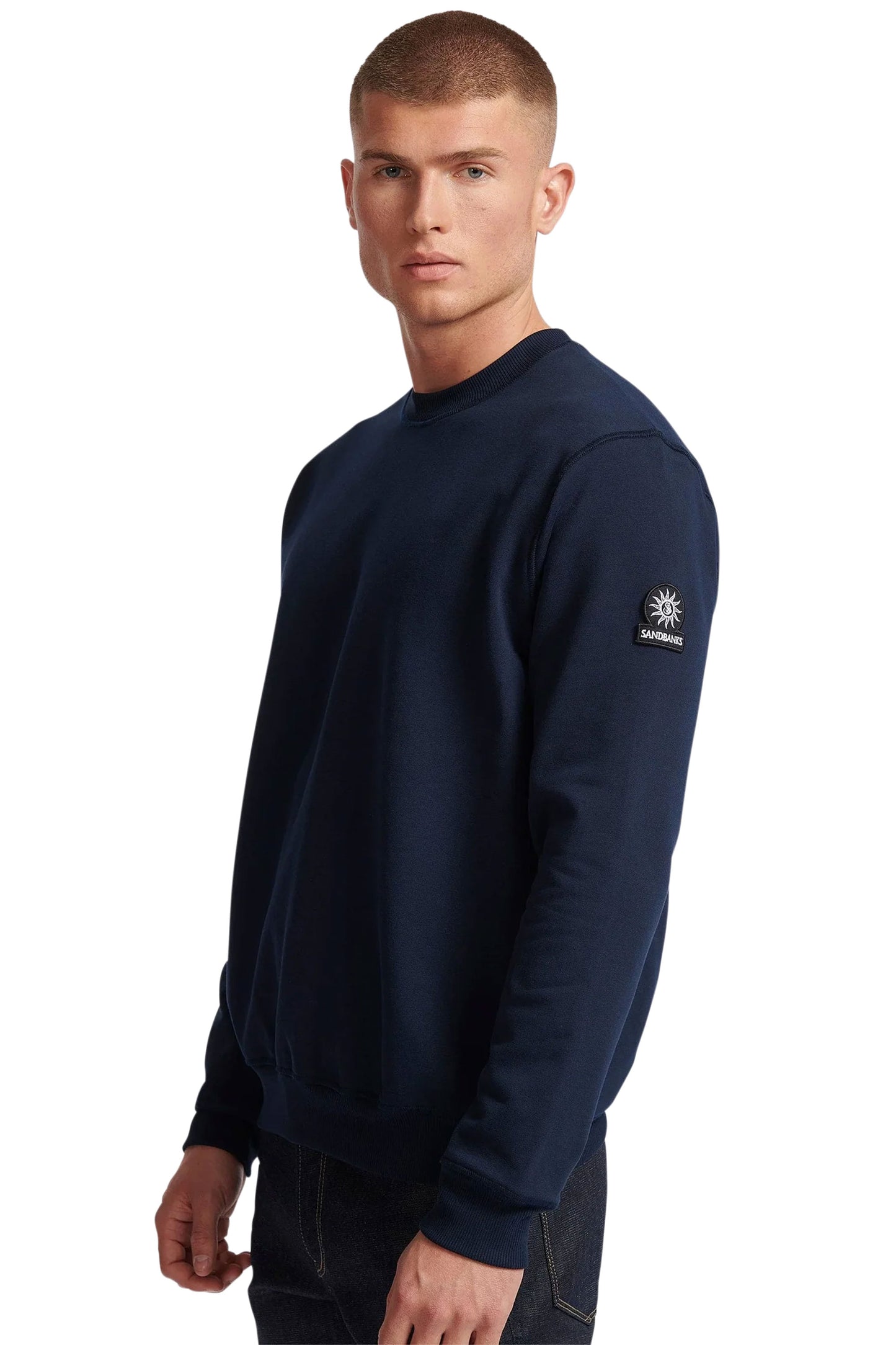 SANDBANKS BADGE LOGO SWEATSHIRT NAVY