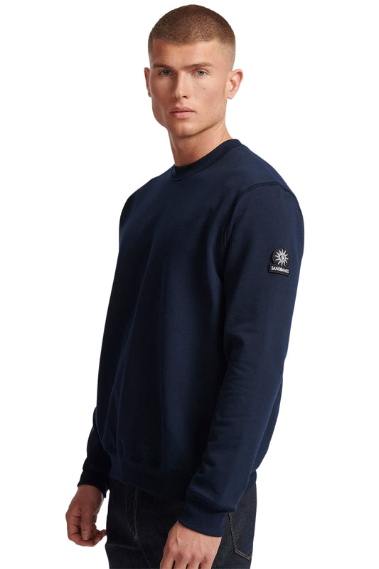 SANDBANKS BADGE LOGO SWEATSHIRT NAVY