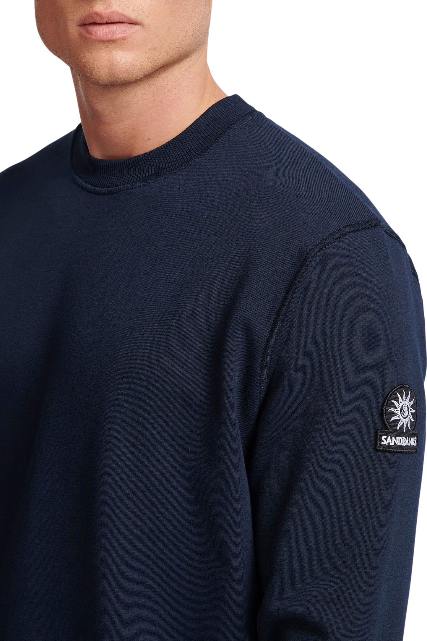 SANDBANKS BADGE LOGO SWEATSHIRT NAVY