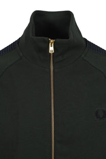 FRED PERRY DASH TAPED TRACK JACKET COURT GREEN Fred Perry