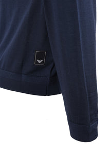 EMPORIO ARMANI ESSENTIAL POLO SWEATSHIRT PERSIAN BLUE Emporio Armani Michael Stewart Menswear  Sweatshirts & Hoodies