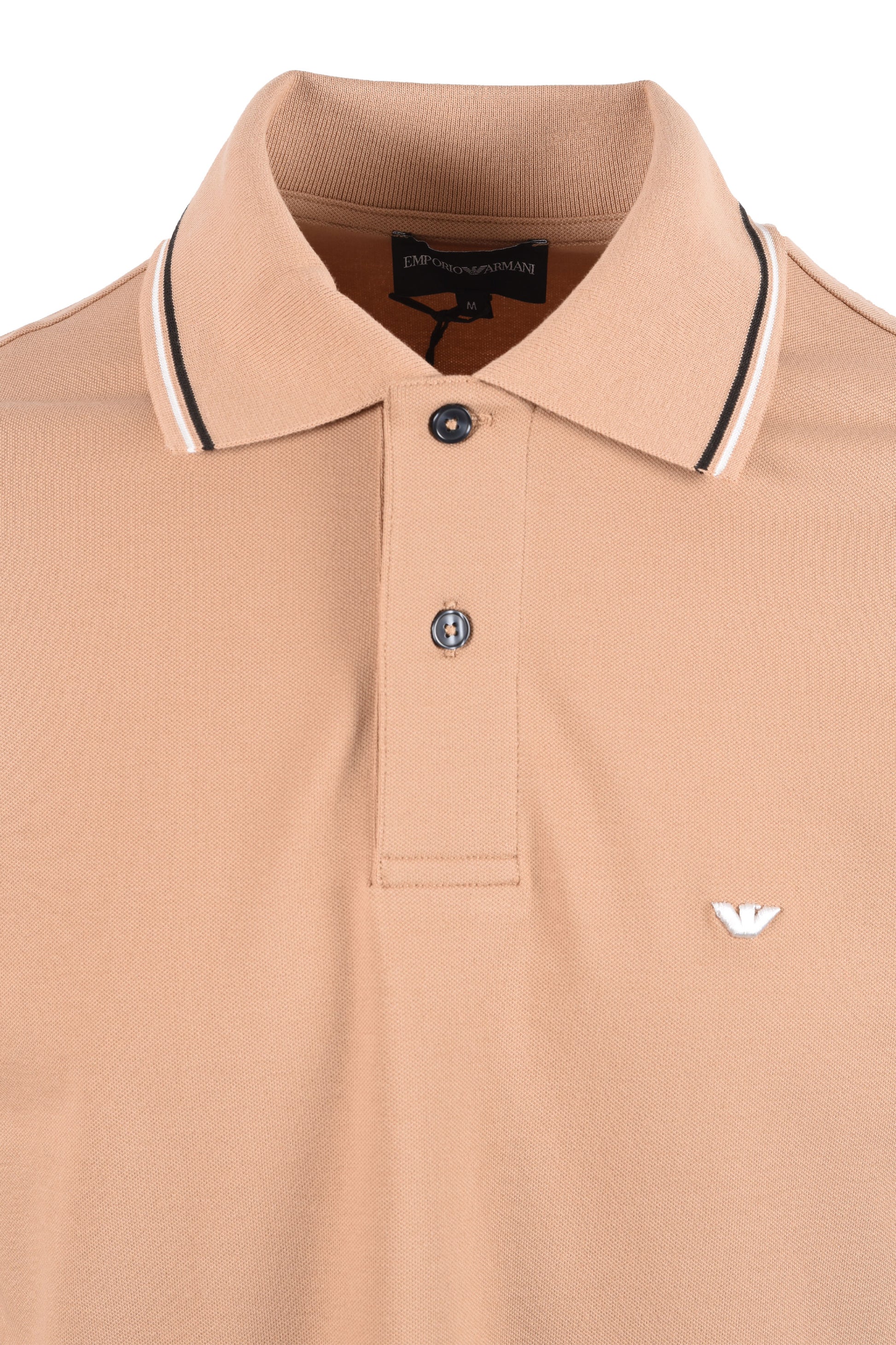 EMPORIO ARMANI ESSENTIAL TIPPED POLO BEIGE Emporio Armani Michael Stewart Menswear  Polo Shirts