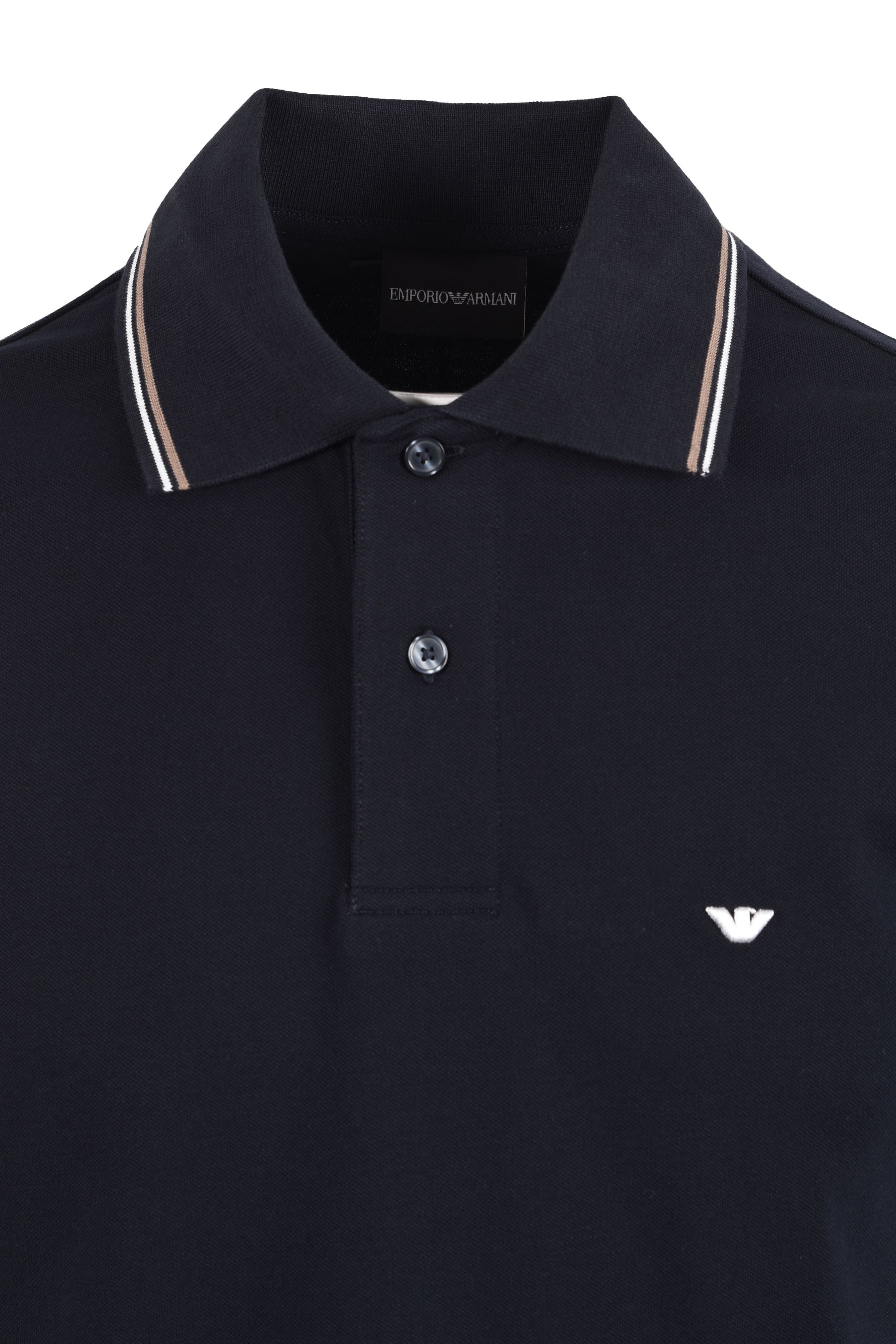EMPORIO ARMANI ESSENTIAL TIPPED POLO NAVY Emporio Armani Michael Stewart Menswear  Polo Shirts