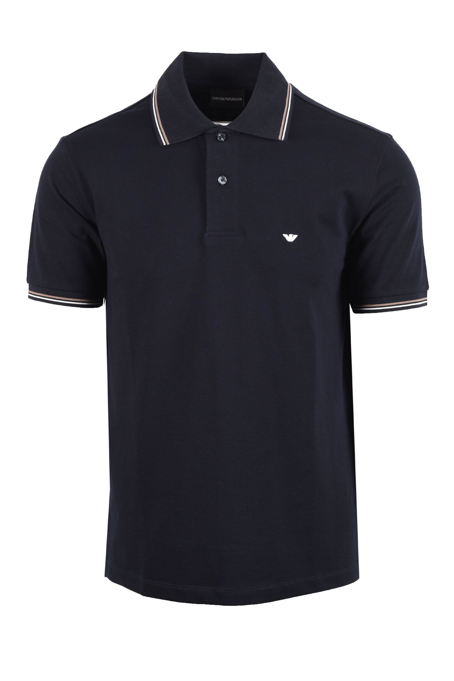 EMPORIO ARMANI ESSENTIAL TIPPED POLO NAVY Emporio Armani Michael Stewart Menswear  Polo Shirts
