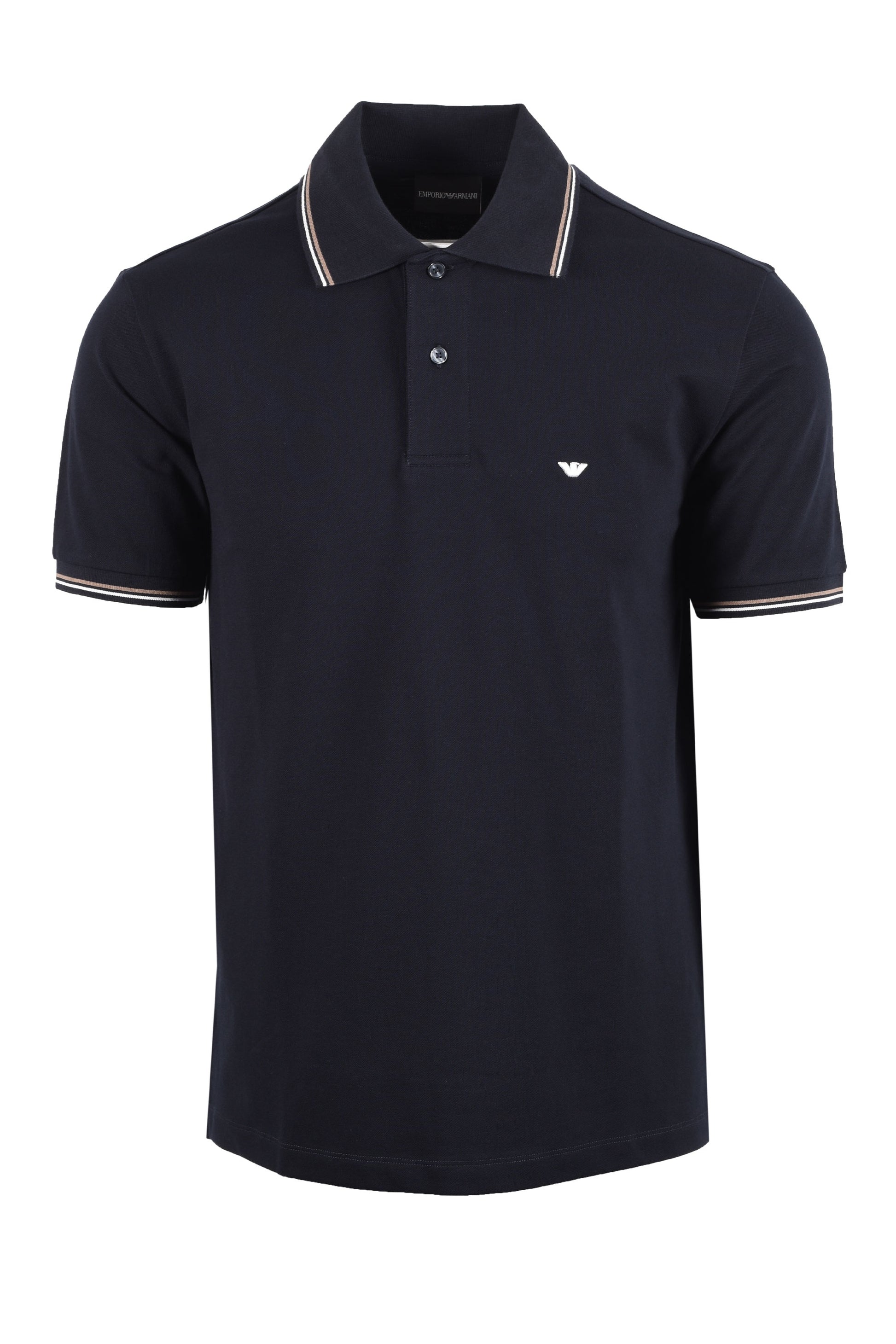 EMPORIO ARMANI ESSENTIAL TIPPED POLO NAVY Emporio Armani Michael Stewart Menswear  Polo Shirts