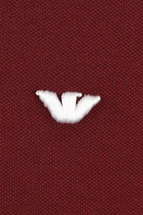EMPORIO ARMANI ESSENTIAL TIPPED POLO OXBLOOD Emporio Armani Michael Stewart Menswear  Polo Shirts