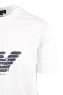EMPORIO ARMANI GRAPHIC T-SHIRT WHITE Emporio Armani Michael Stewart Menswear  T-Shirts