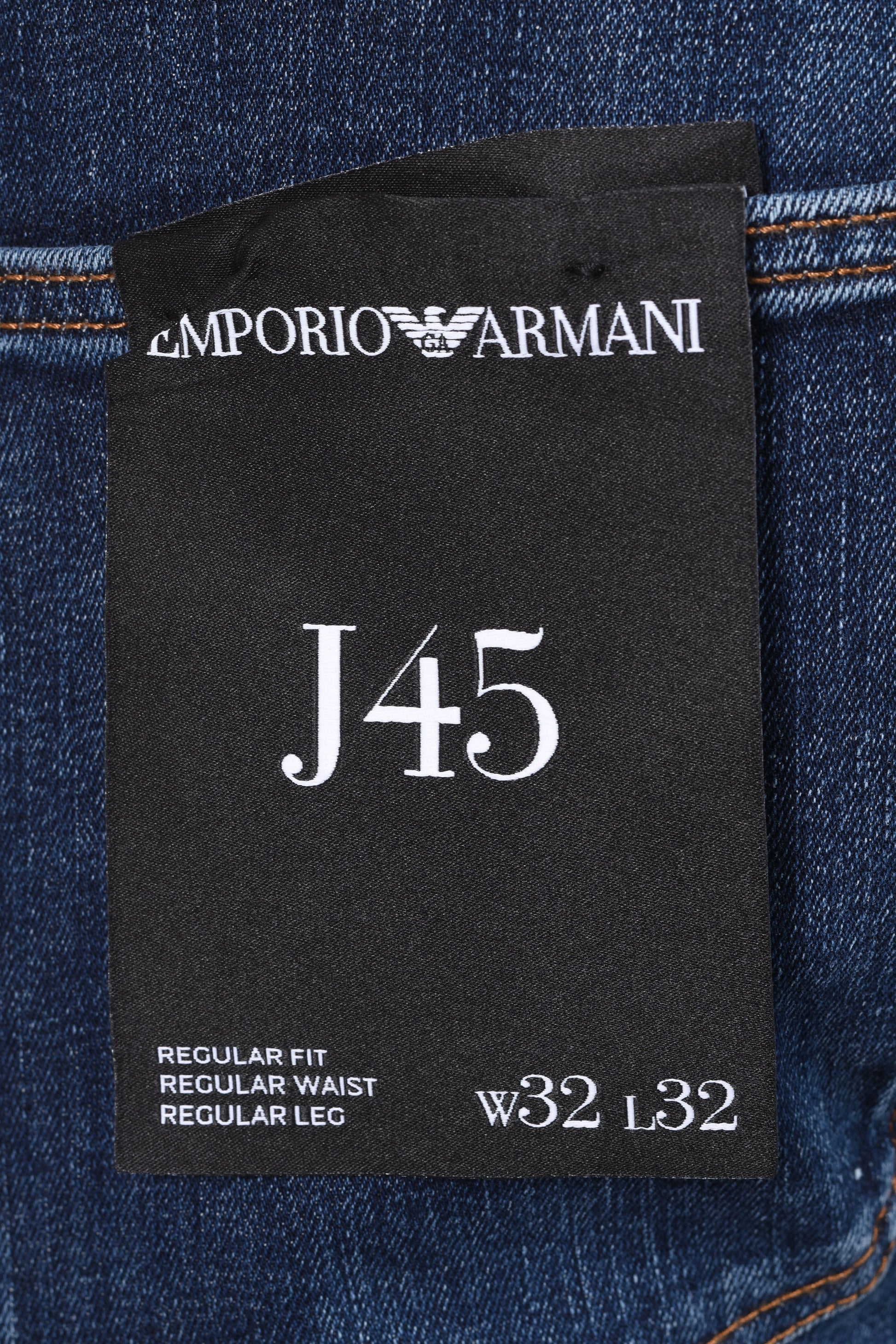 EMPORIO ARMANI J45 REGULAR FIT JEANS MEDIUM BLUE Emporio Armani Michael Stewart Menswear  Jeans