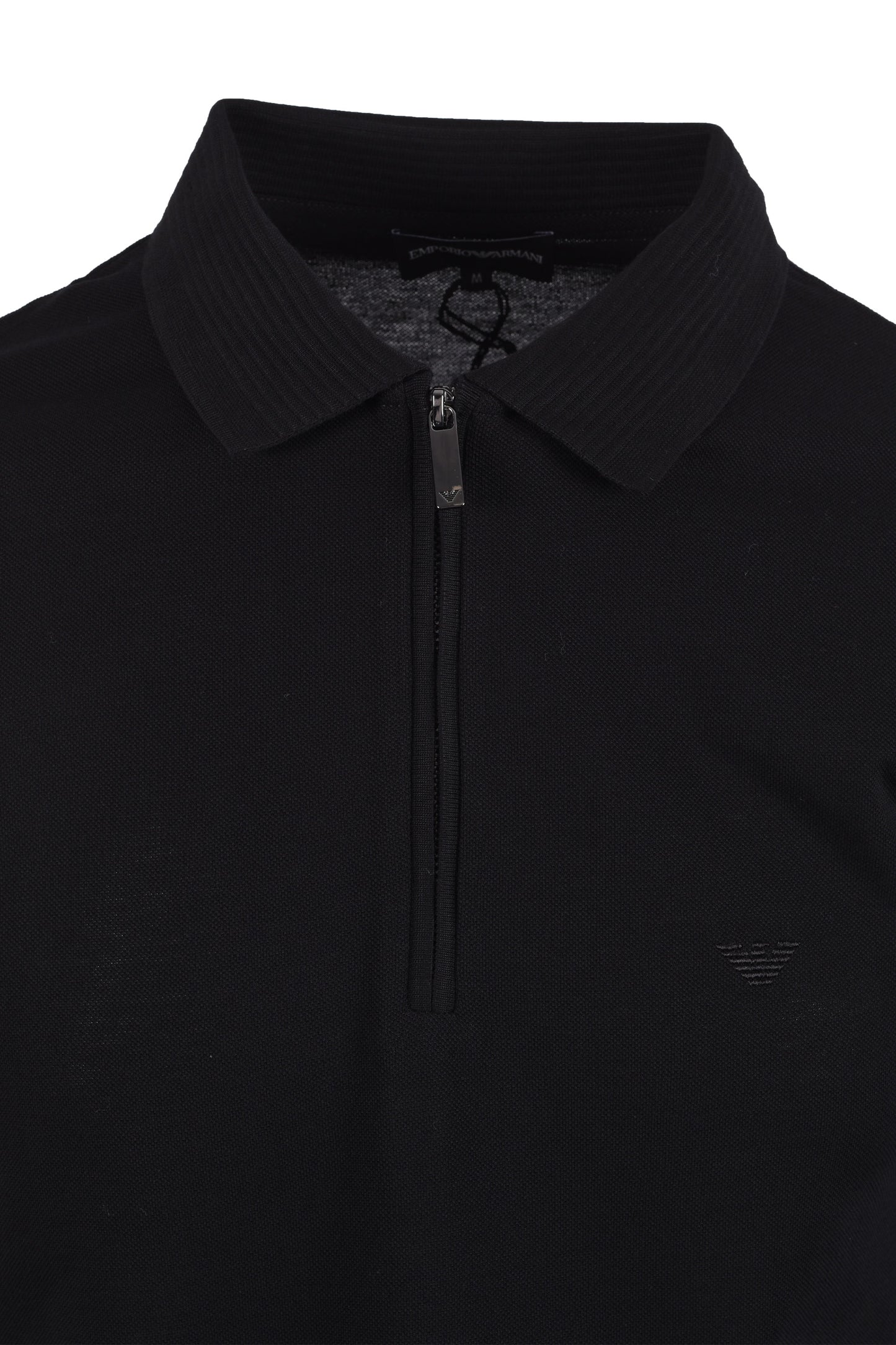 EMPORIO ARMANI PIQUE POLO BLACK Emporio Armani Michael Stewart Menswear  Polo Shirts