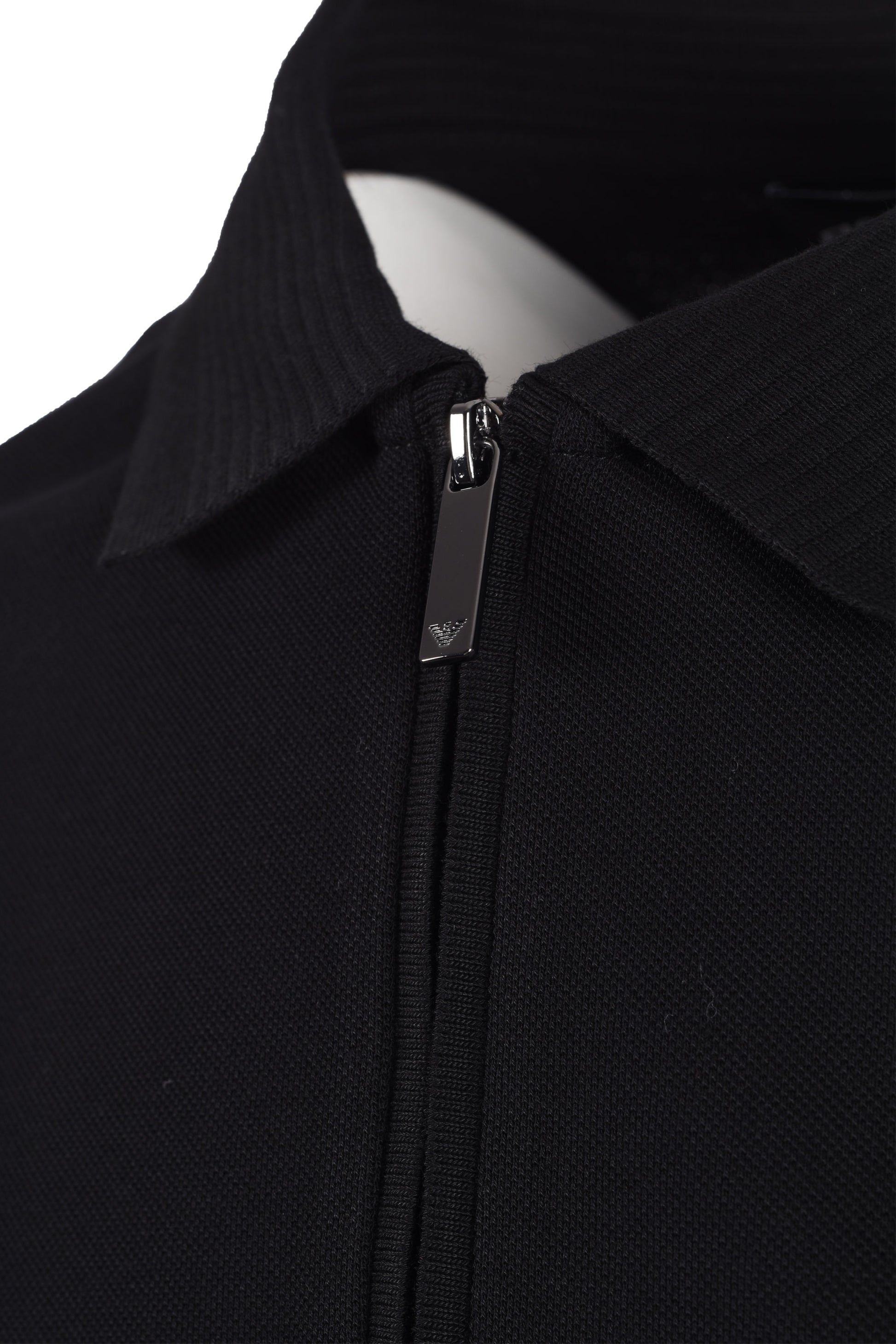 EMPORIO ARMANI PIQUE POLO BLACK Emporio Armani Michael Stewart Menswear  Polo Shirts