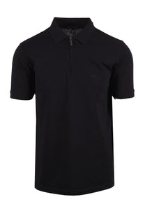 EMPORIO ARMANI PIQUE POLO BLACK Emporio Armani Michael Stewart Menswear  Polo Shirts