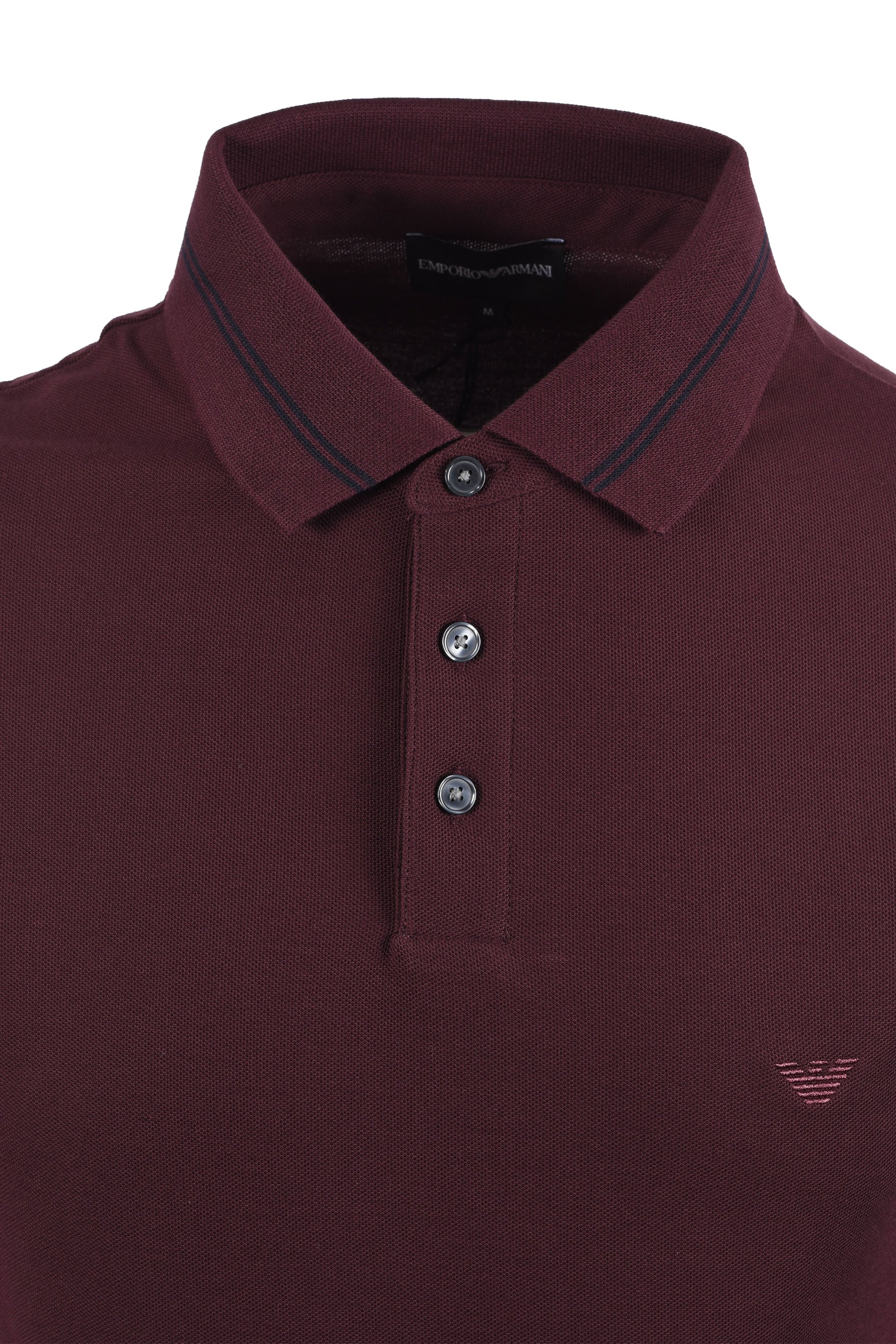 EMPORIO ARMANI POLO SHIRT BURGUNDY Emporio Armani Michael Stewart Menswear  Polo Shirts