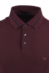 EMPORIO ARMANI POLO SHIRT BURGUNDY Emporio Armani Michael Stewart Menswear  Polo Shirts