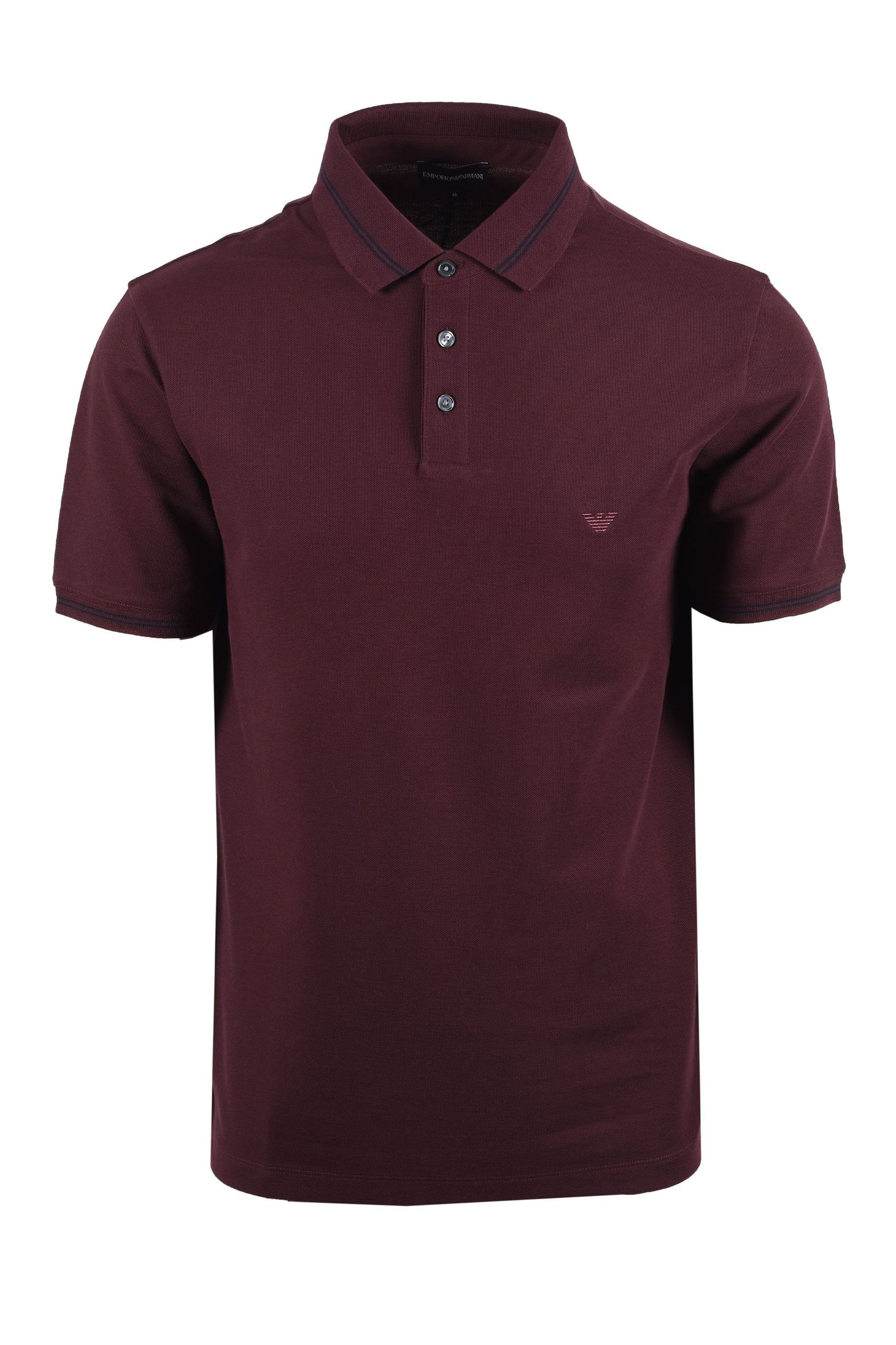 EMPORIO ARMANI POLO SHIRT BURGUNDY Emporio Armani Michael Stewart Menswear  Polo Shirts