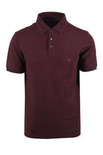 EMPORIO ARMANI POLO SHIRT BURGUNDY Emporio Armani Michael Stewart Menswear  Polo Shirts