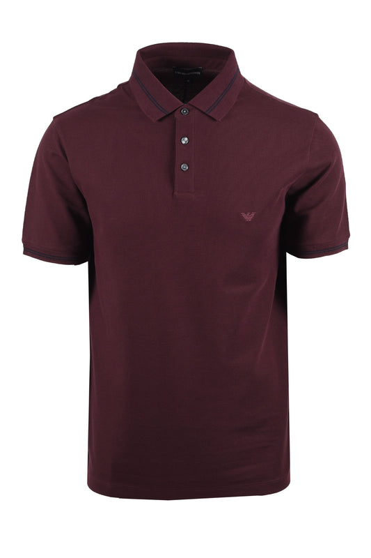 EMPORIO ARMANI POLO SHIRT BURGUNDY Emporio Armani Michael Stewart Menswear  Polo Shirts