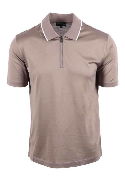 EMPORIO ARMANI TRAVEL ESSENTIAL POLO BEIGE Emporio Armani Michael Stewart Menswear  Polo Shirts