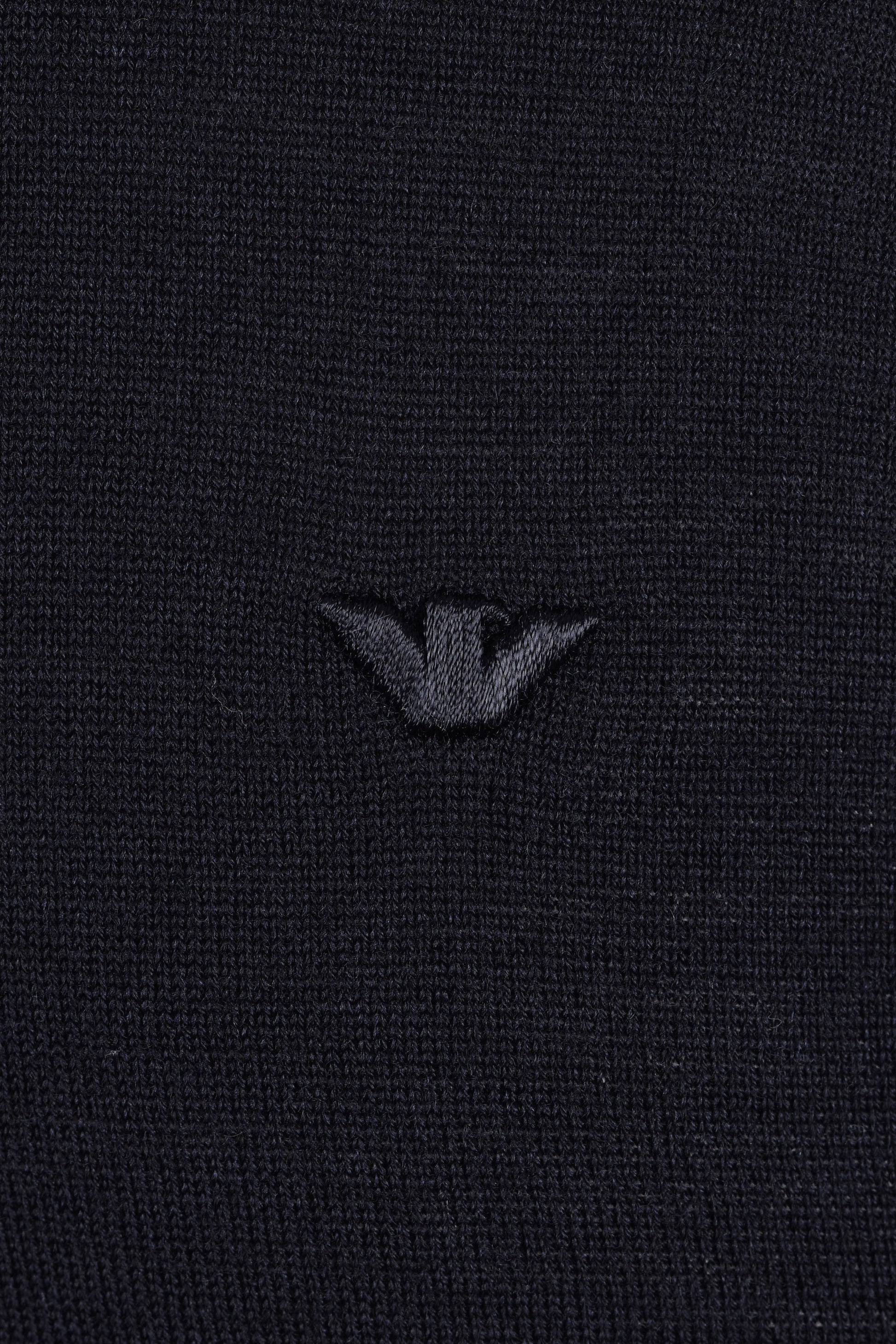 EMPORIO ARMANI ZIP KNITTED POLO NAVY Emporio Armani Michael Stewart Menswear  Polo Shirts