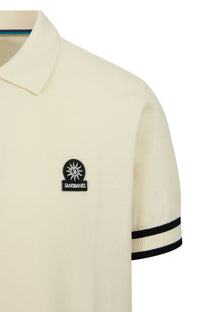 SANDBANKS STRIPE HEM POLO SHIRT ECRU Sandbanks Michael Stewart Menswear