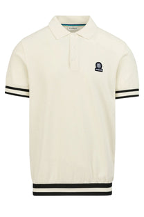 SANDBANKS STRIPE HEM POLO SHIRT ECRU Sandbanks Michael Stewart Menswear
