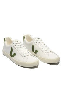 VEJA ESPLAR LOGO LEATHER TRAINER EXTRA-WHITE_KIWI Veja