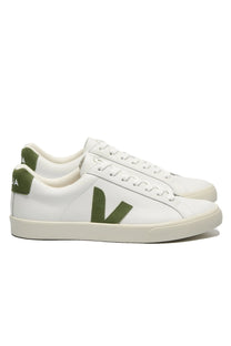 VEJA ESPLAR LOGO LEATHER TRAINER EXTRA-WHITE_KIWI Veja