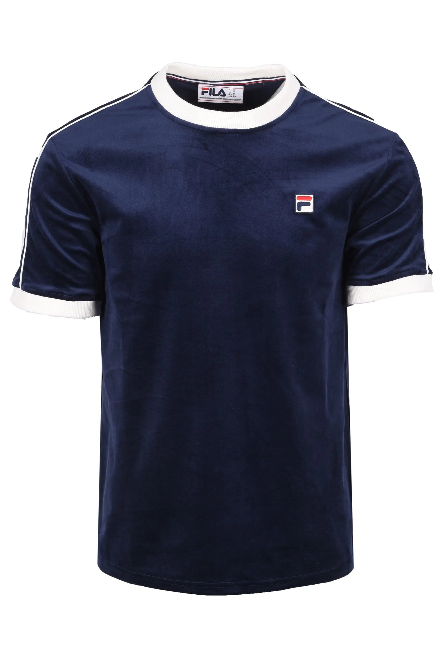 FILA BASILIO TIPPED VELOUR T-SHIRT FILA NAVY/GARDENIA Fila Vintage